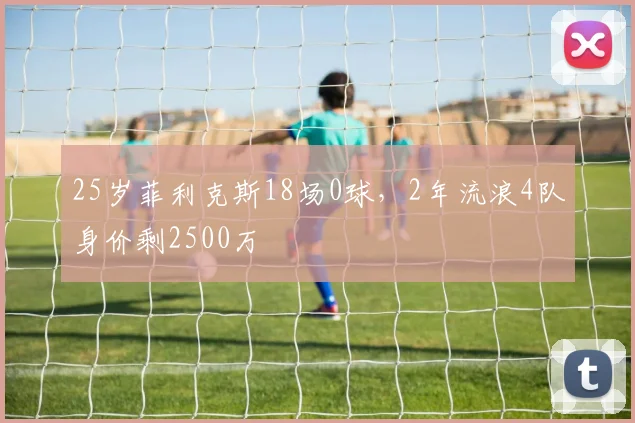 25岁菲利克斯18场0球，2年流浪4队身价剩2500万